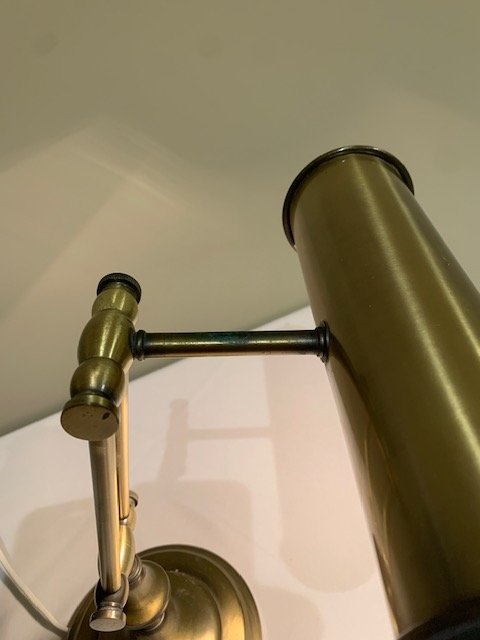 Table Brass Piano Bankers Lamp Vintage - photo 4