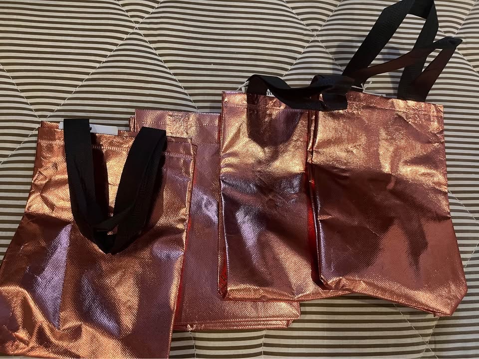 Reusable Rose Gold / Copper Metallic Bags