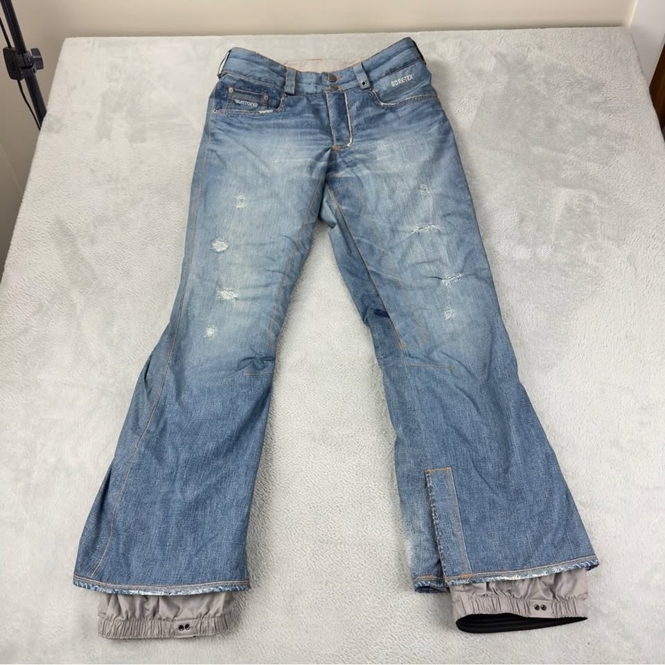 Burton "The Jeans" Gore-tex Denim Snowboard Pants - Small - photo 3