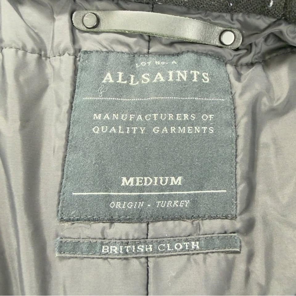 All Saints Kray Black Parka Made in Turkey British Millerain - photo 2