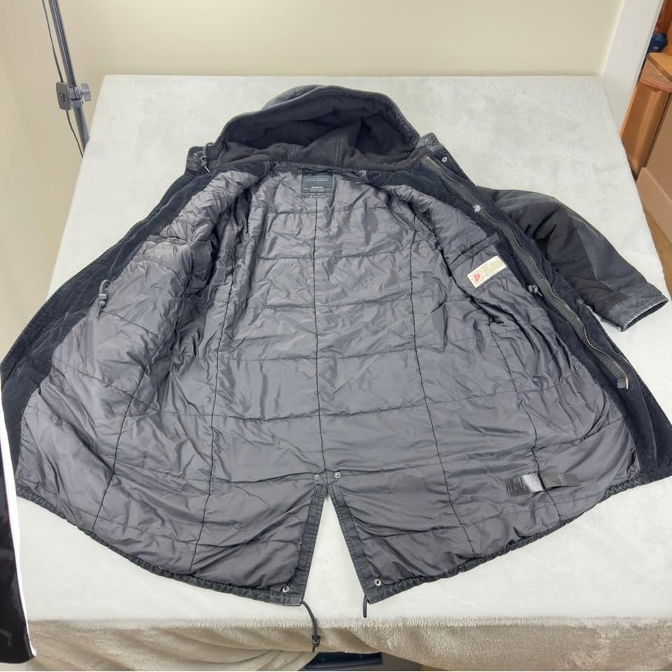 All Saints Kray Black Parka Made in Turkey British Millerain - photo 3