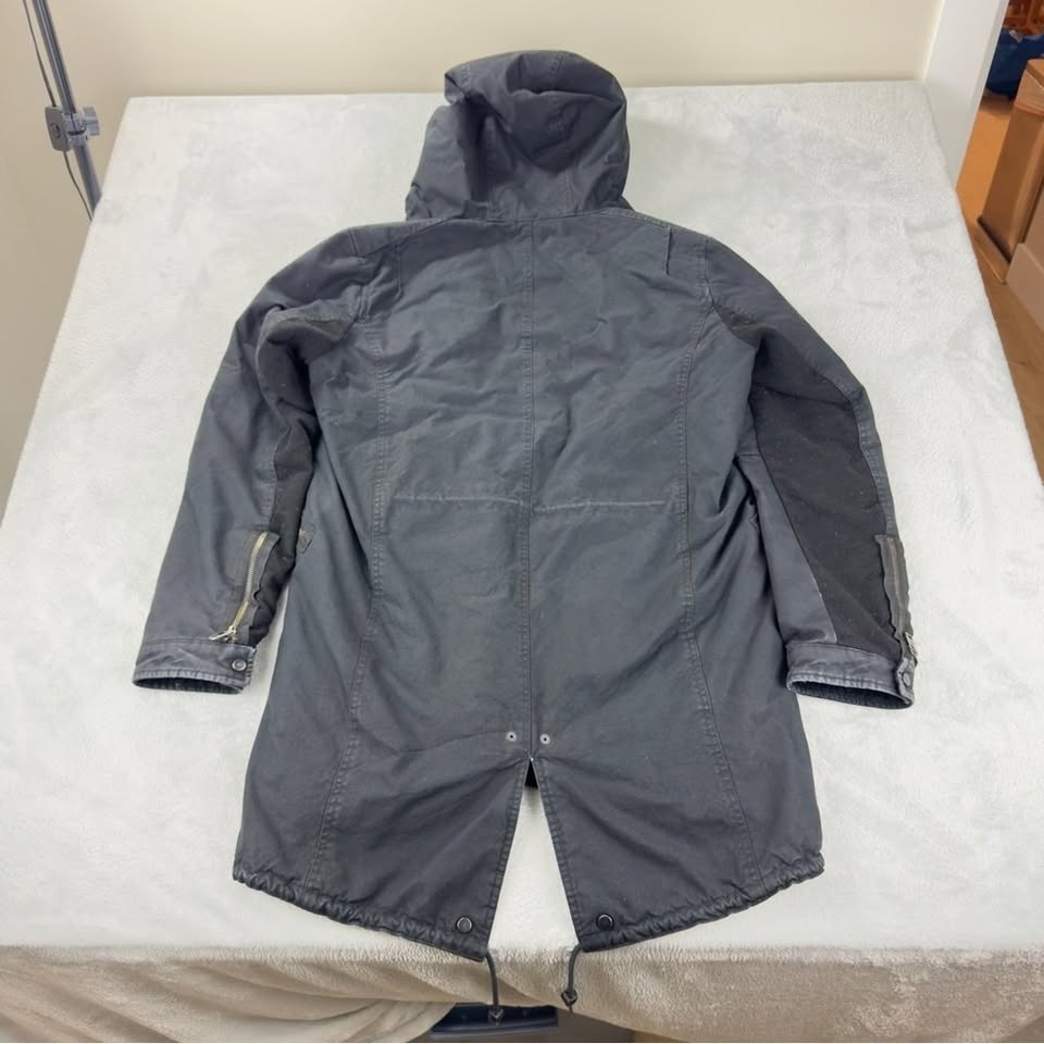 All Saints Kray Black Parka Made in Turkey British Millerain - photo 4