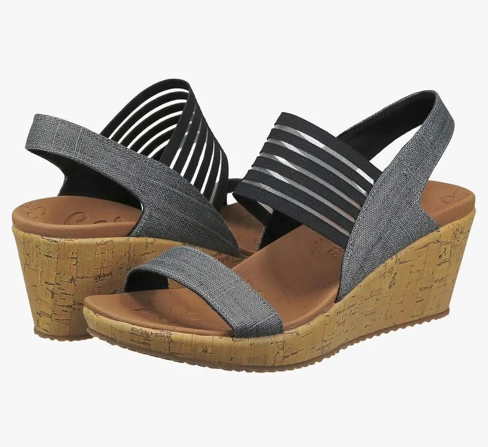 Sketchers luxe foam wedge sandals-NEW-size 10 image indicator(6)