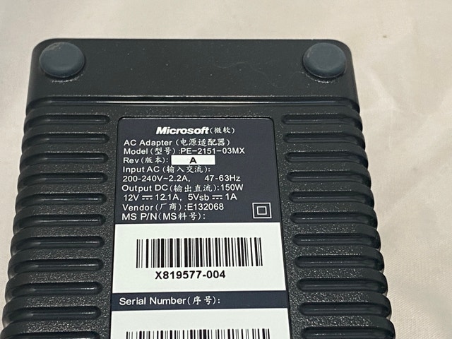 Microsoft Xbox 360 Power Supply + AV Cable - photo 2