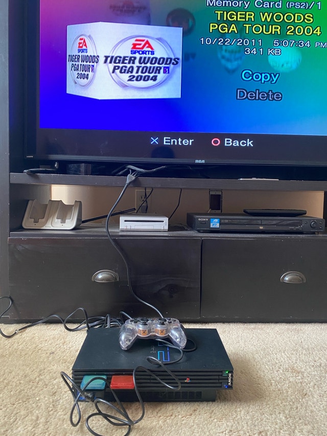 PlayStation 2 PS2 Fat Console Controller 6 Games Test - photo 4