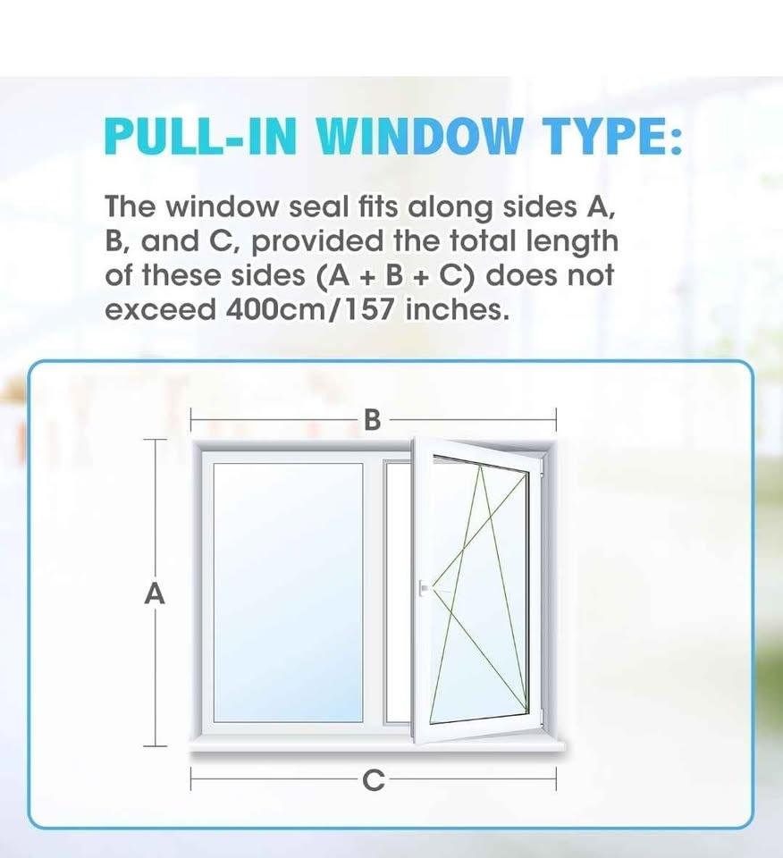 Universal window seal for portable Air conditioner 157" - photo 2