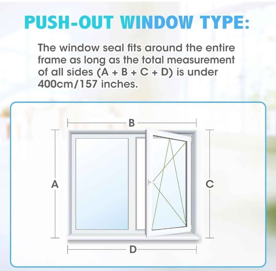 Universal window seal for portable Air conditioner 157" - photo 5