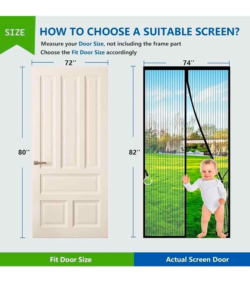 Magnetic Screen Door 74x82 inches Screen ( Brand new) - photo 2
