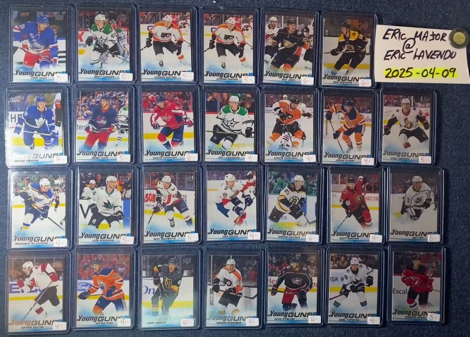 55$ 27 X 2019-2020 Young Guns Raw Cards