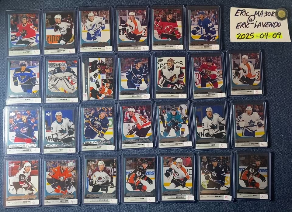 55$ 27 X 2017-2018 Young Guns Raw Cards - photo 2