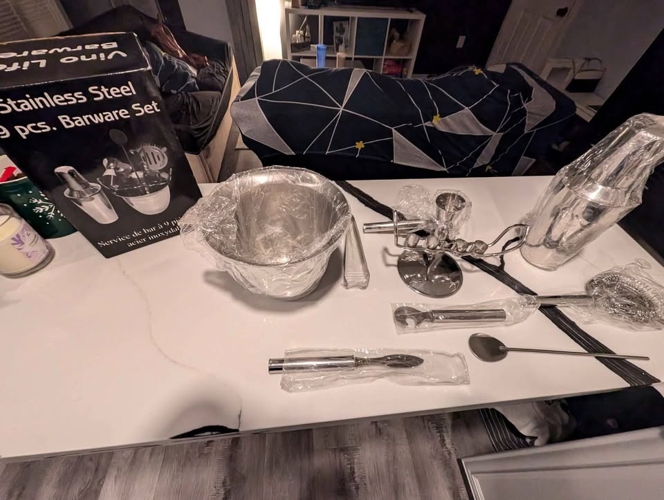 Stainless Steel 9 Piece Barware Set - photo 2