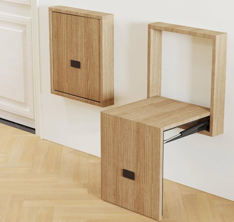 Foldable Wall-Mounted Shoe Bench