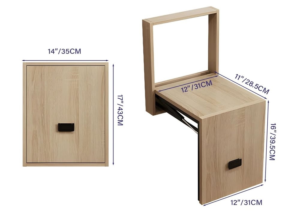 Foldable Wall-Mounted Shoe Bench - photo 2