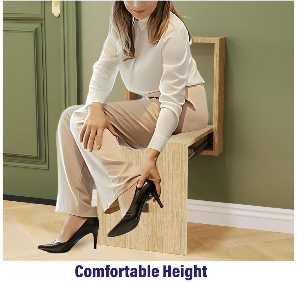 Foldable Wall-Mounted Shoe Bench - photo 5