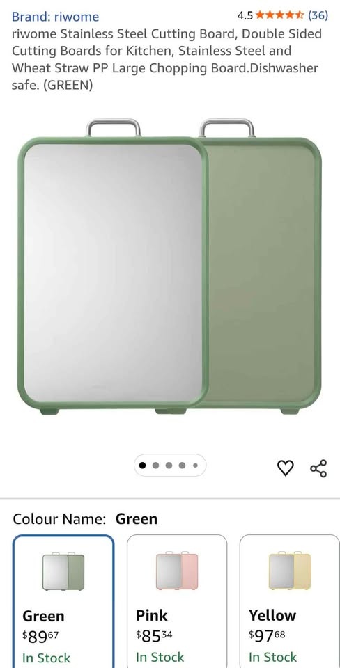 Brand New | Double sided stainless steel cutting board