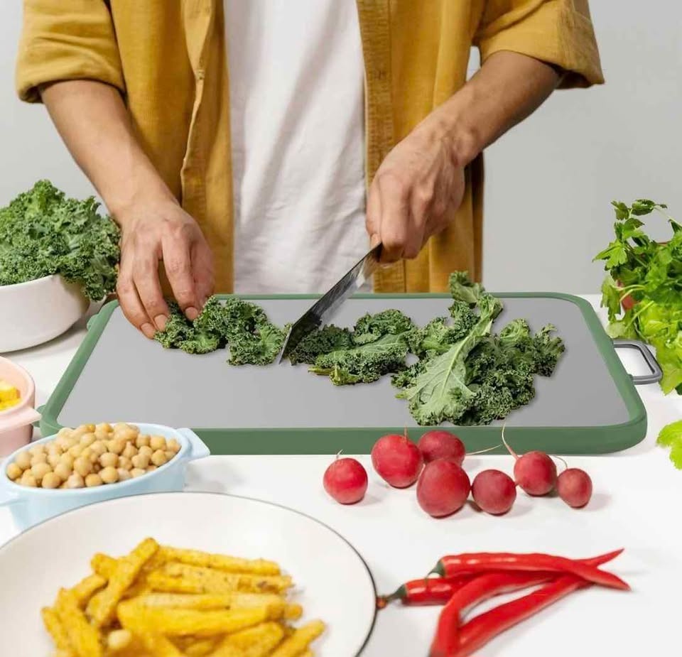 Brand New | Double sided stainless steel cutting board - photo 5