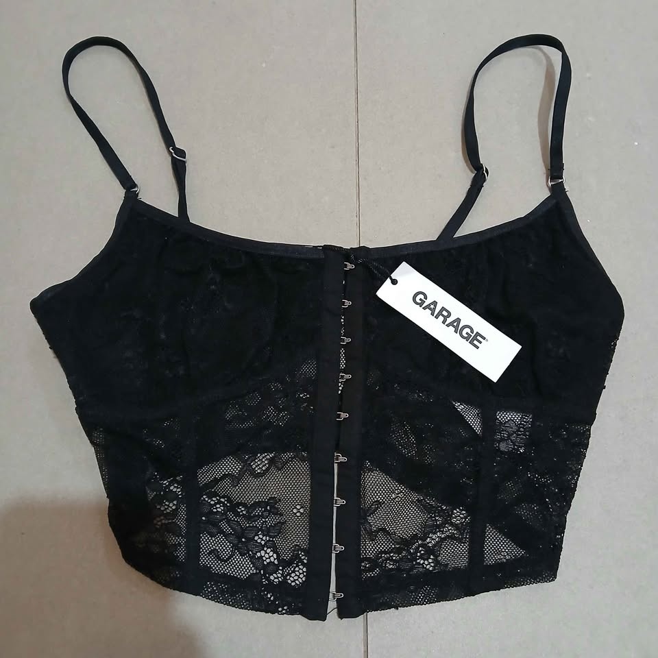Black Lace Top Mesh Valentines Day Lingerie Bra