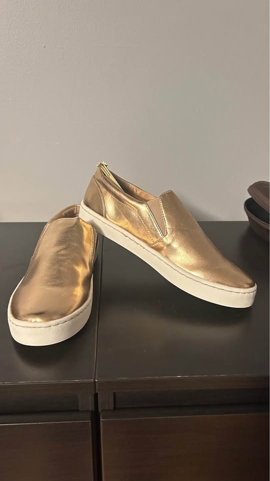 Gold Slip-On Sneakers