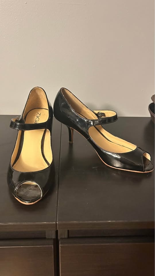 Black High Heels with Strap