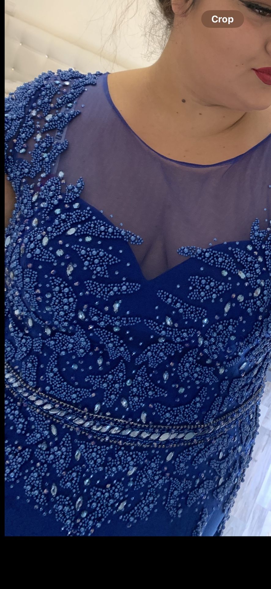 Blue Evening Gown Embellished - Plus Size - photo 2