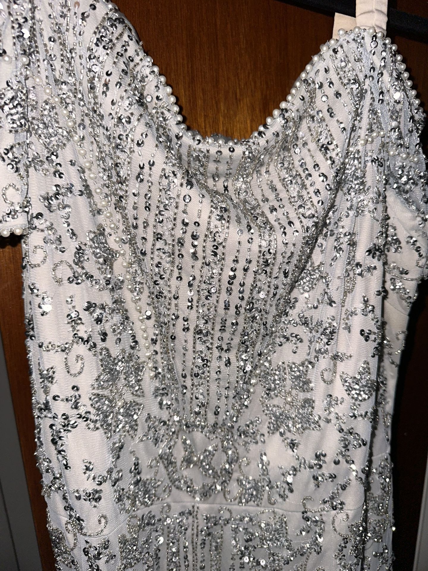 Adrianna Papell Silver Gown - Plus Size - photo 5