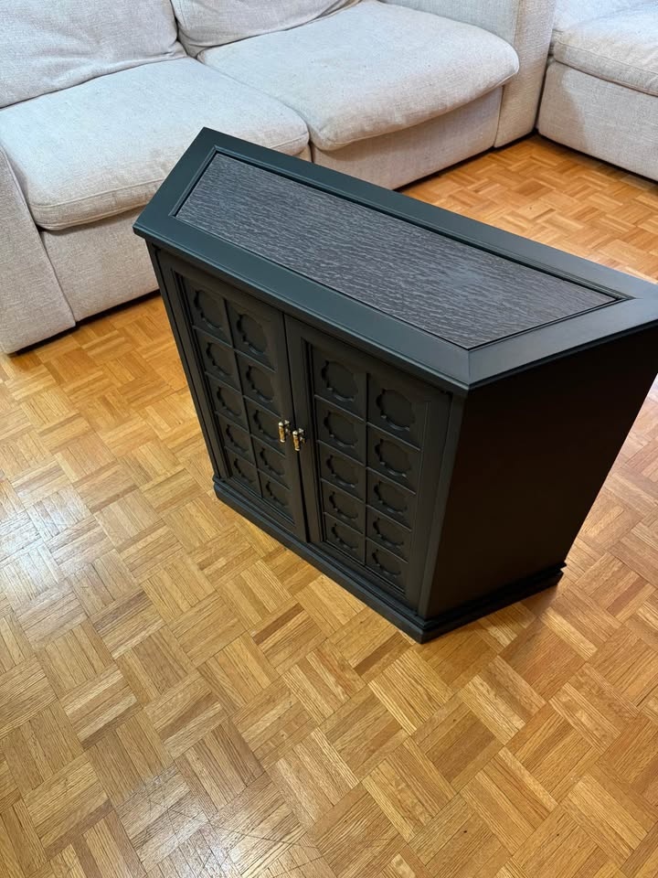 Dark Indigo Green Accent Cabinet