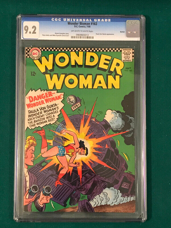 Wonder Woman #163 CGC 9.2 Boston Pedigree 1st Silver Age