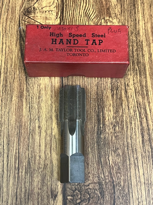 Taylor Tool M30 x 1.5 HS GT High Speed Steel Hand Tap