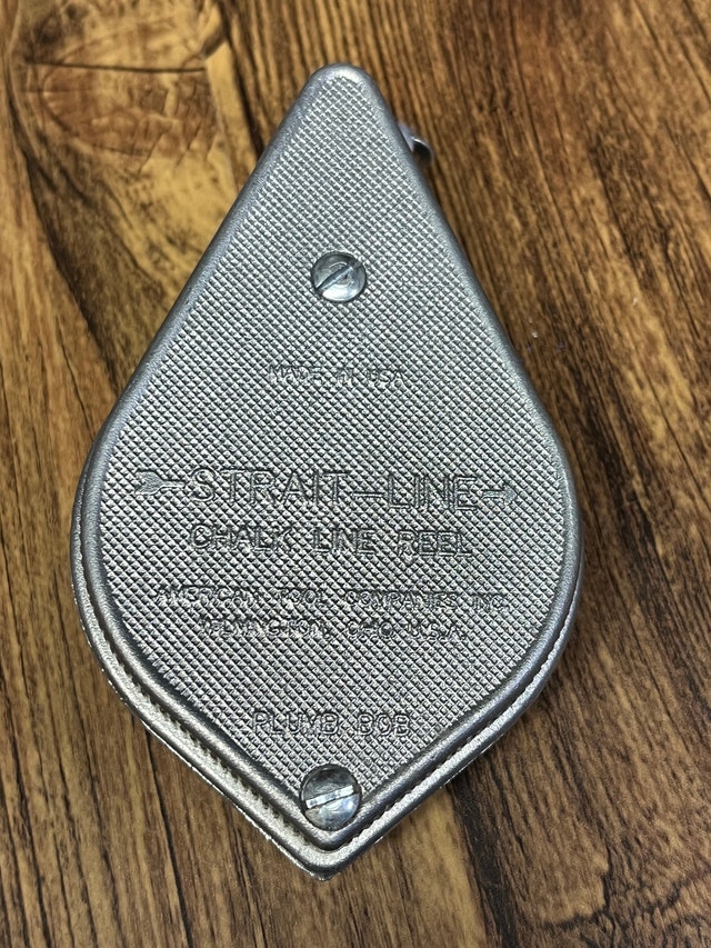 Vintage Strait Line Chalk Line Reel USA Plumb Bob Tool