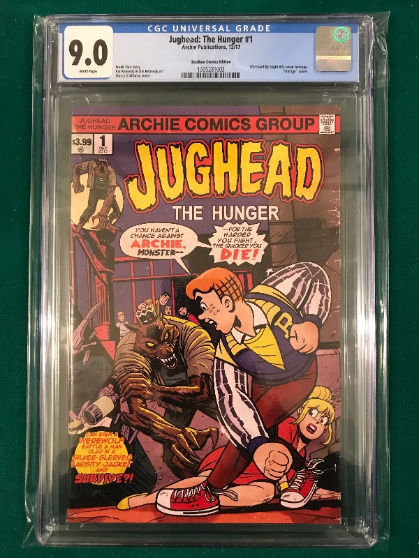 Jughead Hunger #1 Werewolf By Night #32 Homage CGC 9.0