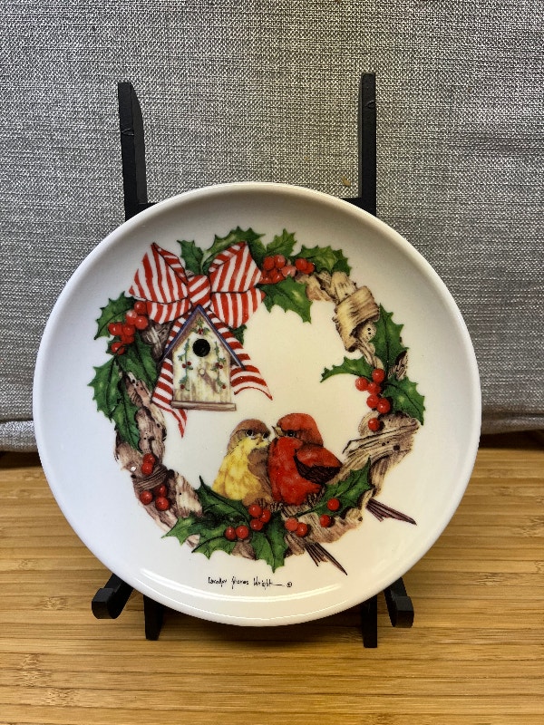 Porcelain Plate Set Carolyn Shores Wright Merry Little Birds