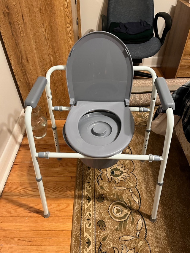Personal Commode Bedside Gray