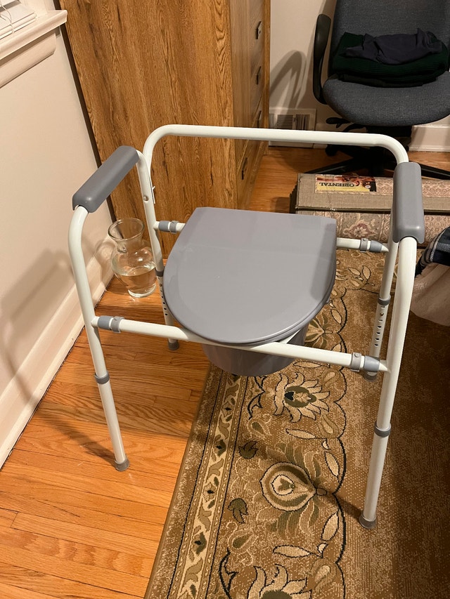 Personal Commode Bedside Gray - photo 2