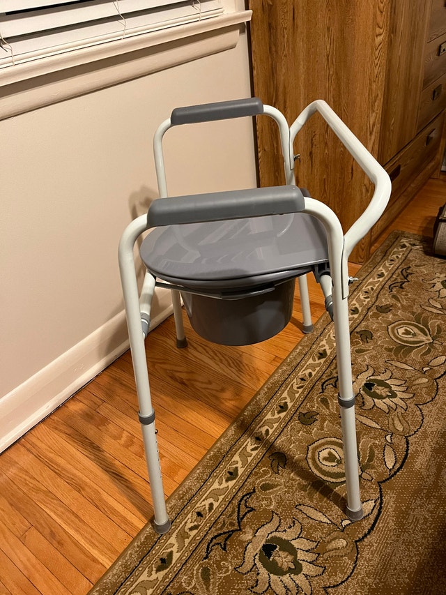 Personal Commode Bedside Gray - photo 3