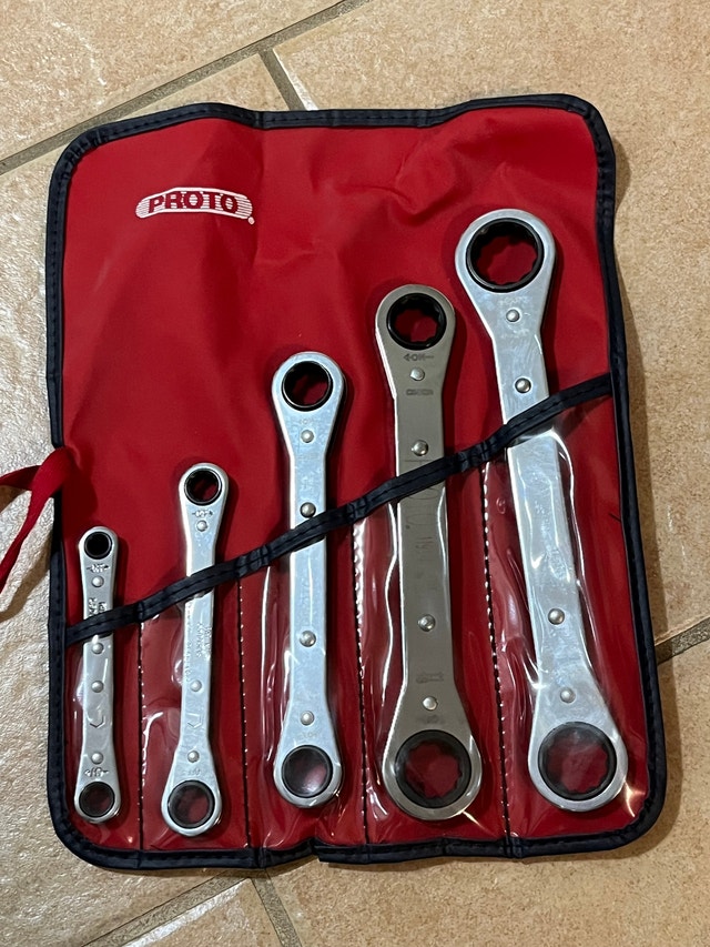 Proto Double Box End Ratcheting Wrench Set