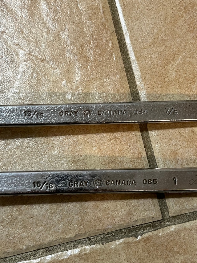 Gray Canada Double Box End Wrench 12 Point Set of 2 - photo 2