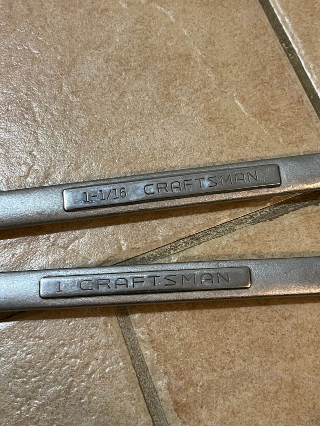 Craftsman 1" & 1-1/16" Combination Wrench Set US 44706 and 44705 - photo 2