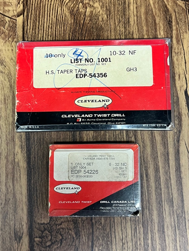 Cleveland Set of Small Taps 3 Packages Tools - photo 2