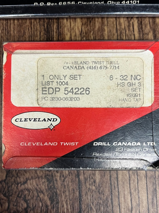 Cleveland Set of Small Taps 3 Packages Tools - photo 4