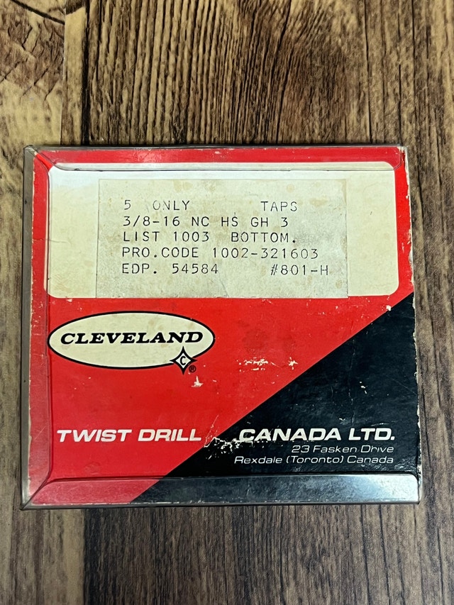 Cleveland Set of Small Taps 3 Packages Tools - photo 5