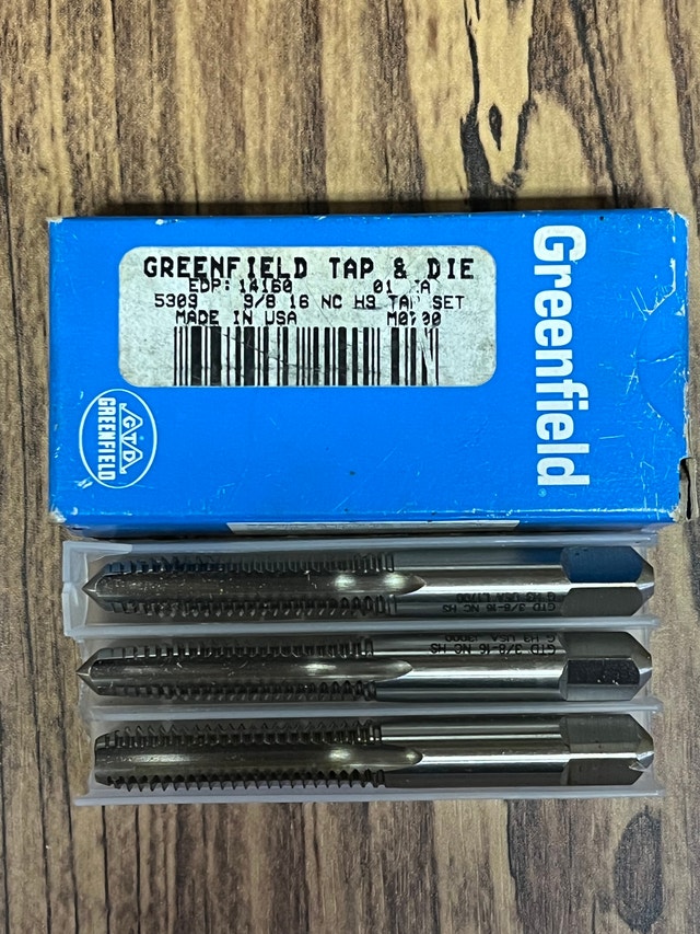 Greenfield 9/8 16 NC H9 Tap Set Tools for Machinists