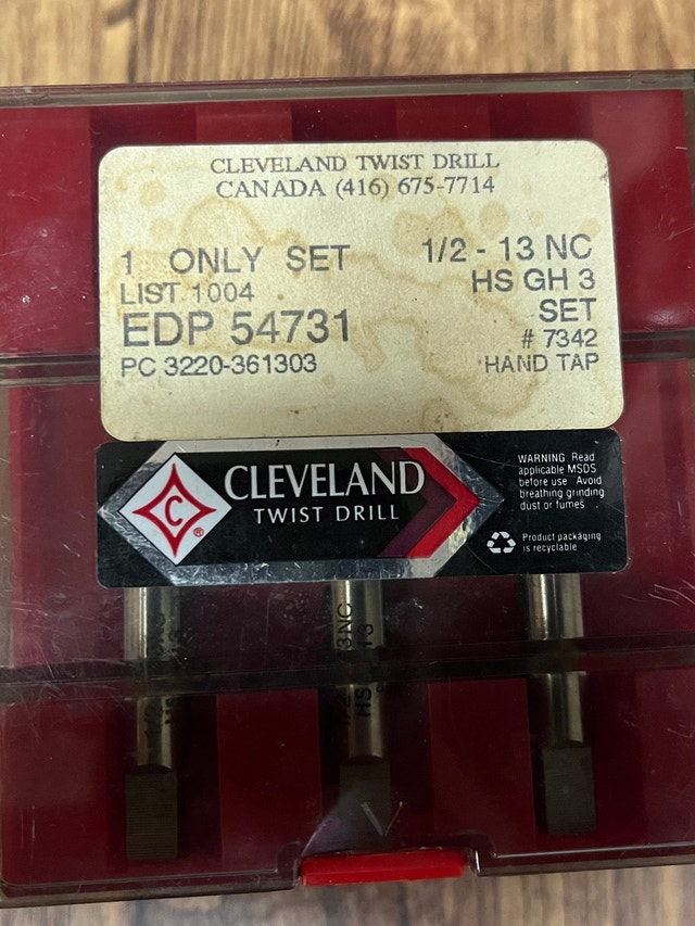 Cleveland Hand Tap Set Various Tools for Machinists - photo 5