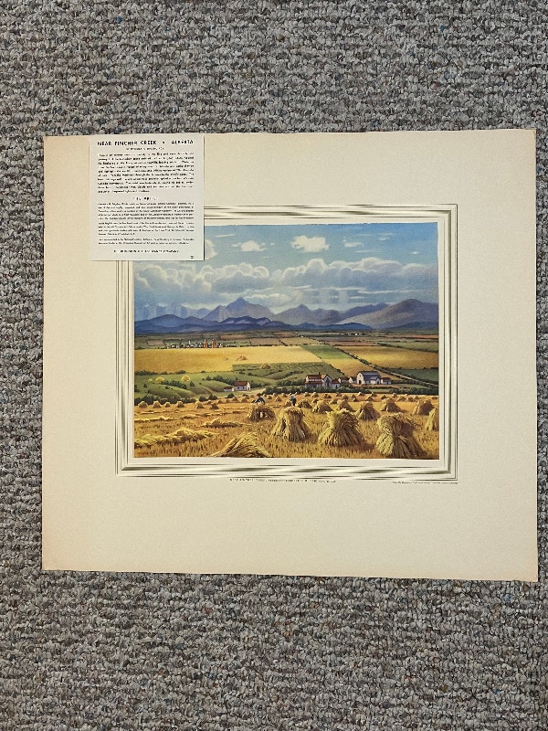 Near Pincher Creek Lithographic Art Print Frederick H. Brigden