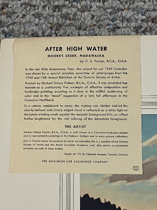 After High Water Lithographic Art Print By Herbert Sidney Palmer - photo 2