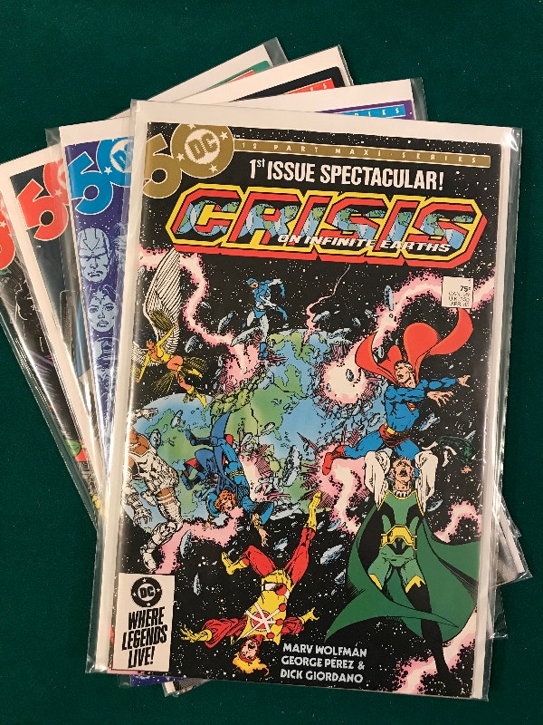 Crisis on Infinite Earth's #1, #3, #5, #6, #12 DC Comic Books