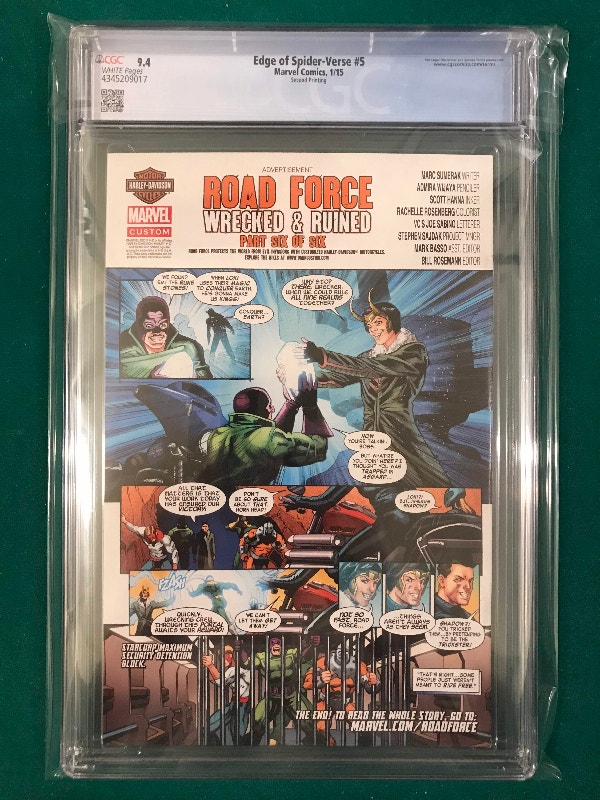 Edge of Spiderverse #5 2nd Print CGC 9.4 Comic Book - photo 2