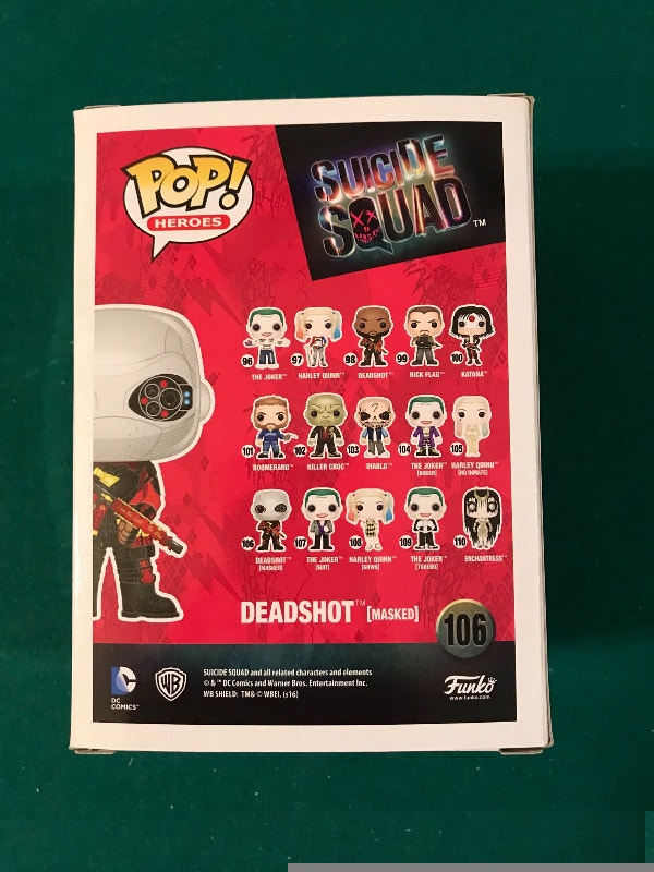 Funko Pop Deadshot #106 Suicide Squad DC Comics - photo 3