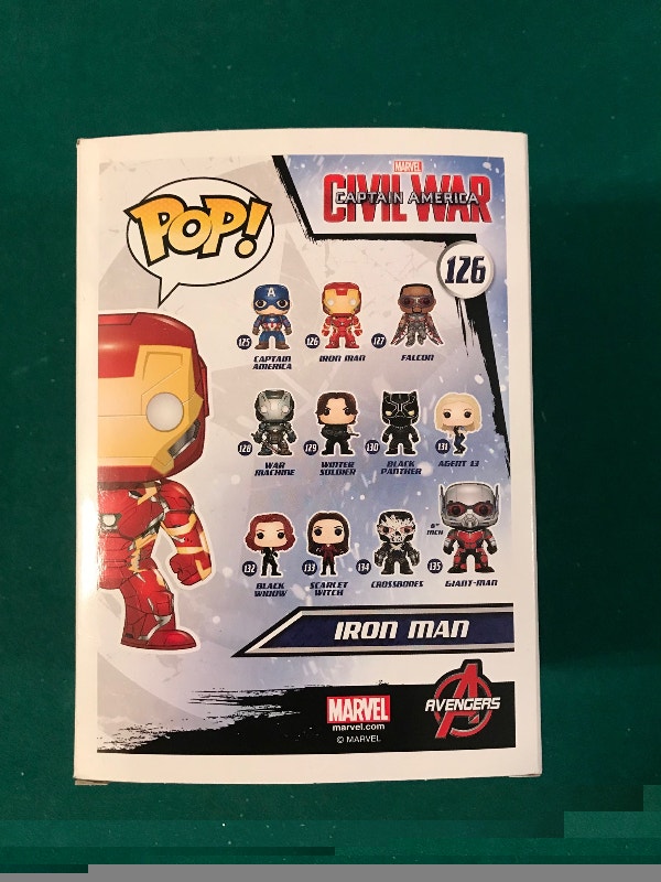 Funko Pop Iron Man #126 Civil War Marvel Comics - photo 3