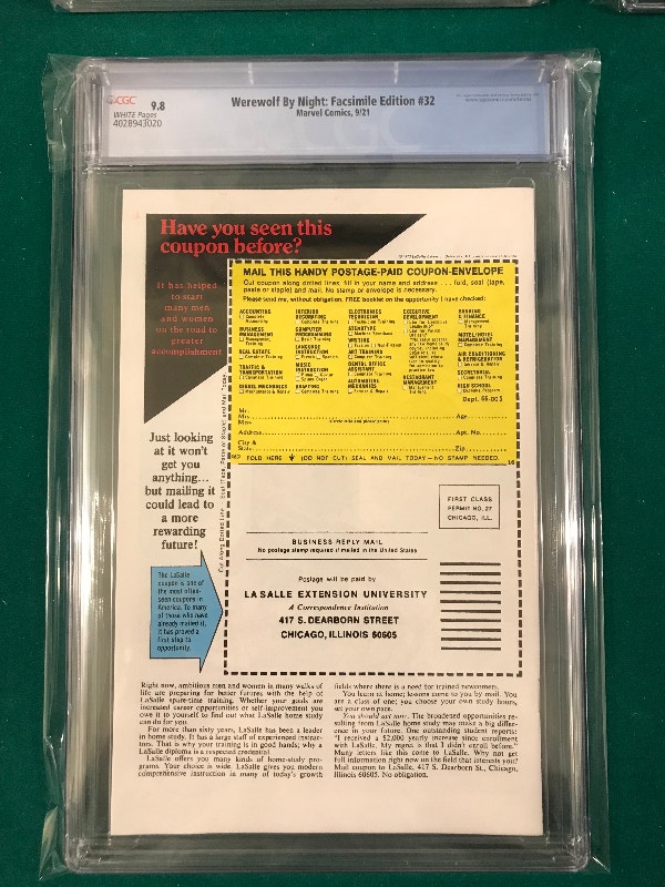 Werewolf by Night: Facsimile Edition #32 Marvel Comics CGC 9.8 - photo 2