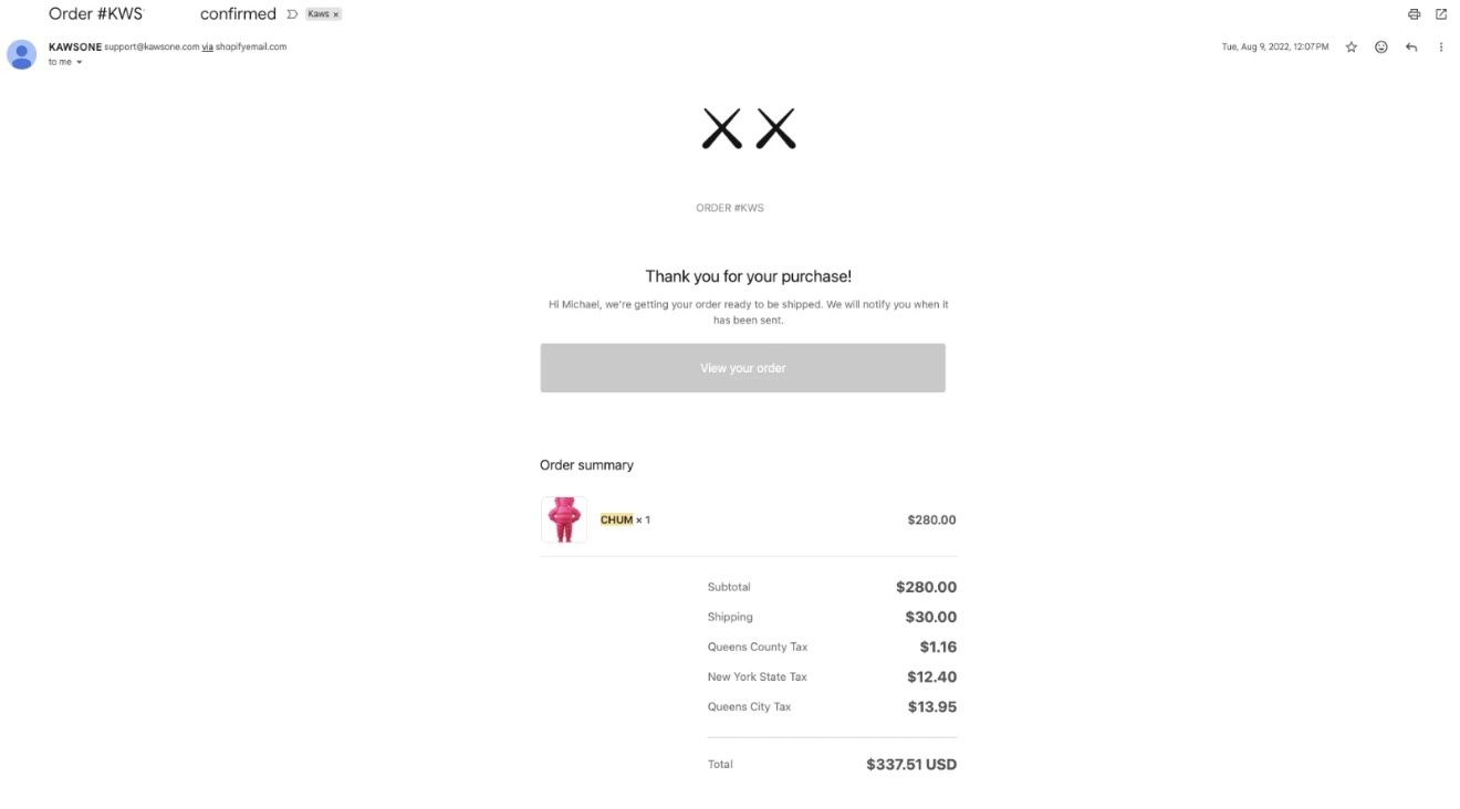 KAWS Chum Vinyl Figure Pink Open Edition (2022) - photo 3